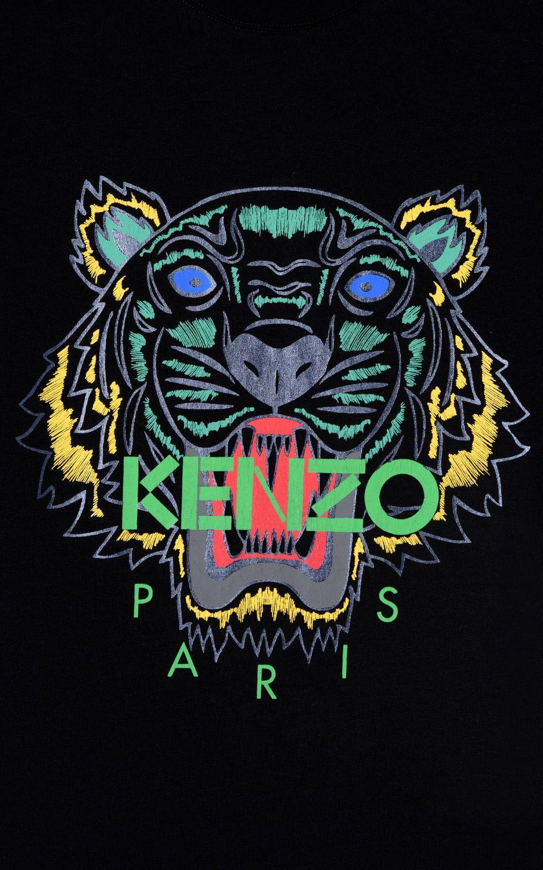 Kenzo Tiger Logo - BLACK 'Holiday Capsule Collection' Tiger T-shirt for women KENZO ...