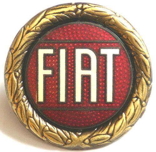 Vintage Fiat Logo - Vintage Red Fiat 500 and Enamel Fiat 500 Red
