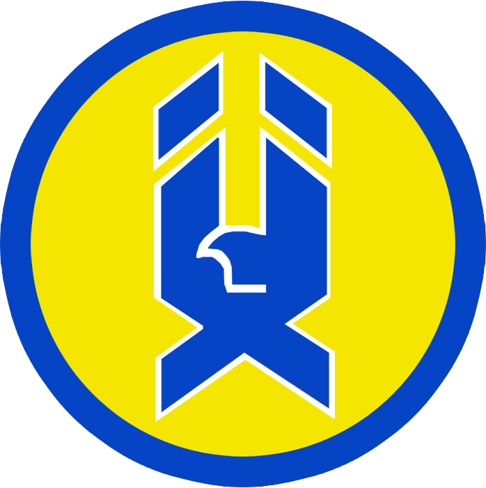 Yellow Hawk Logo - New Haven Nighthawks Primary Logo (1973) - A blue and white hawk ...