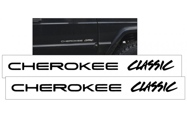 XJ Cherokee Jeep Logo - Graphic Express - 1998 Jeep Cherokee XJ Classic Door Decal Set
