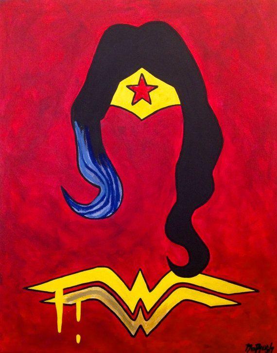 Mixed Superhero Logo - Wonder Woman Original by No Rush Imagery mixed media expressionist ...
