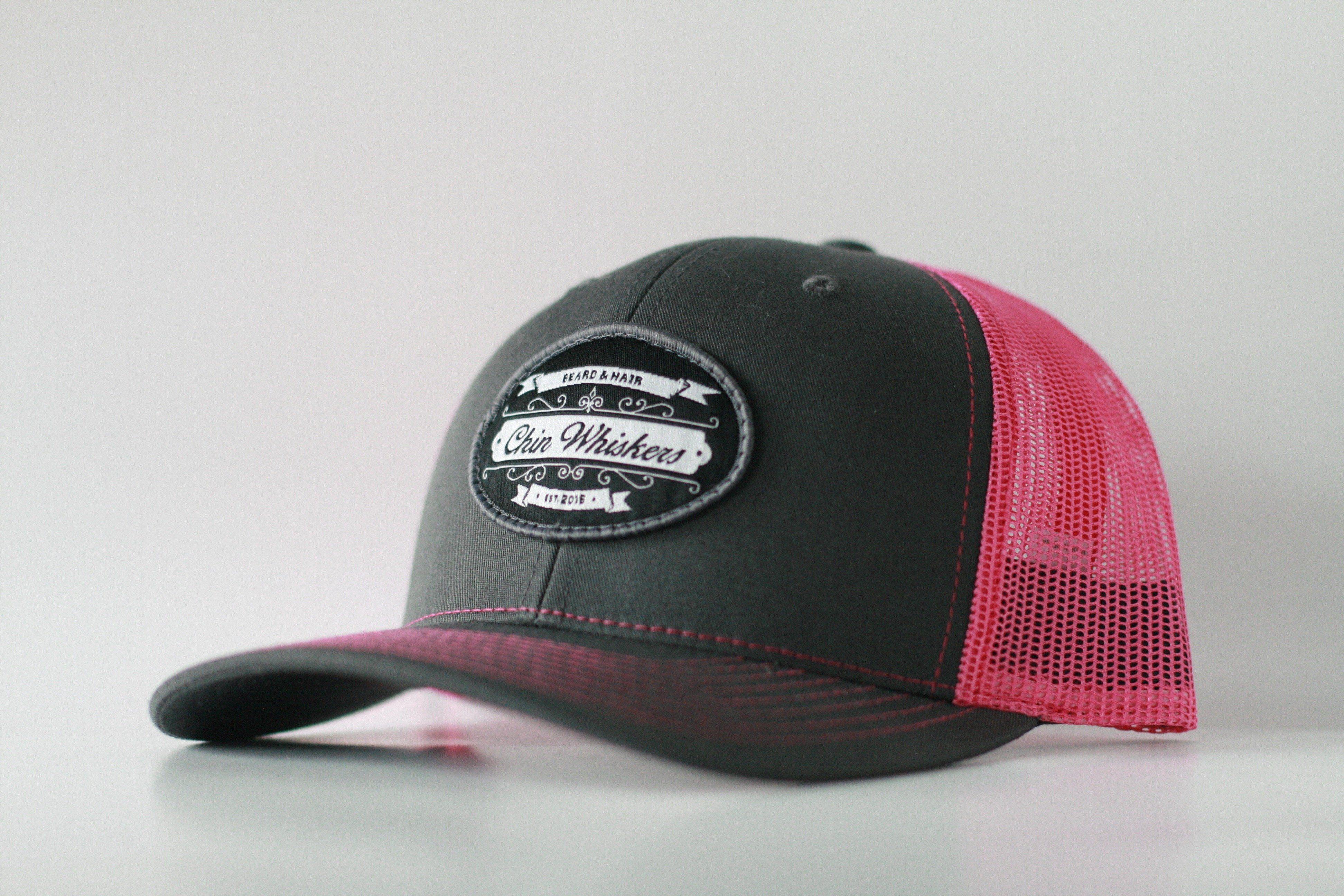 Whiskers and Hat with Blue Oval Logo - Apparel - Chin Whiskers Grooming Co