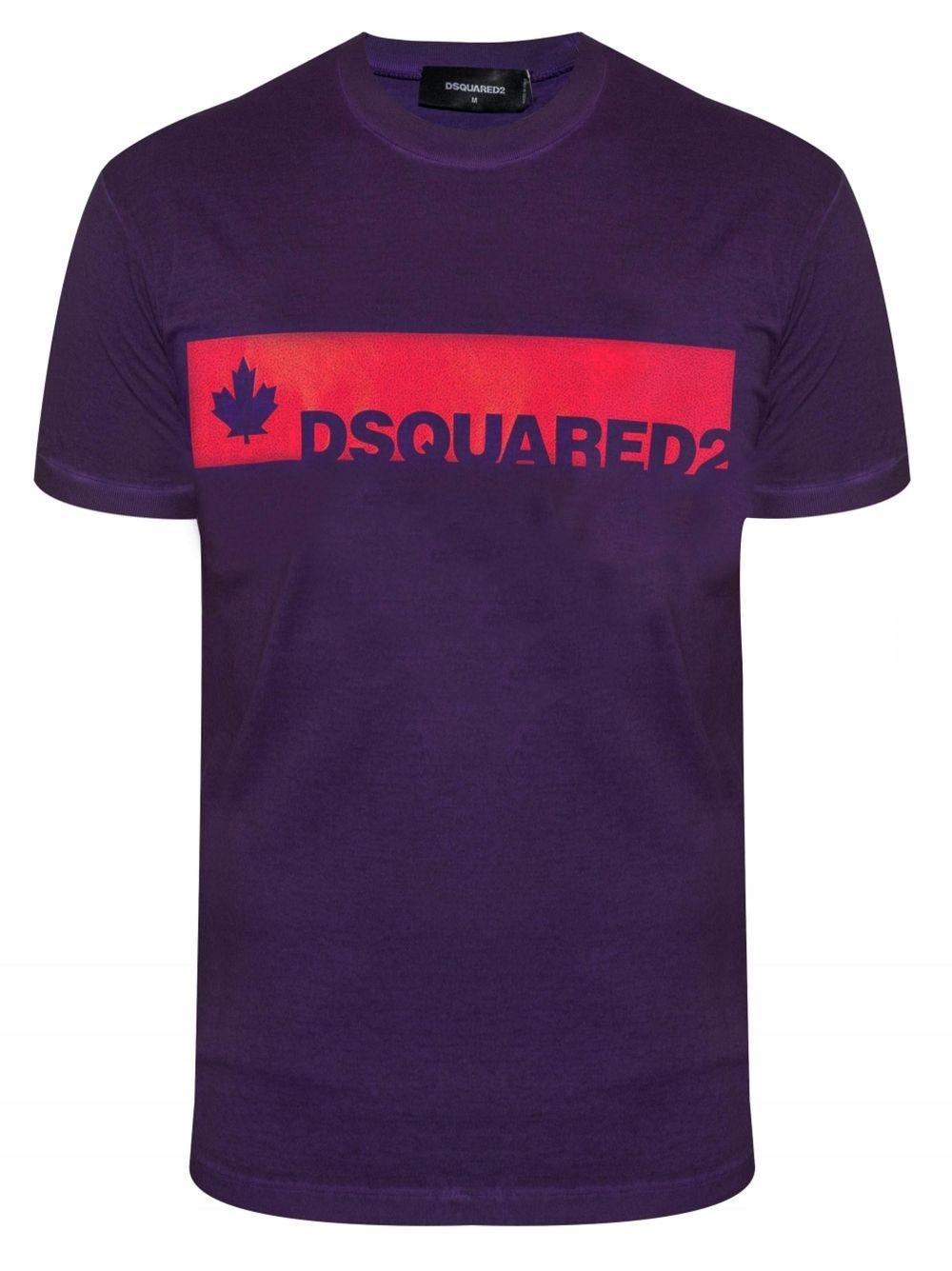 Purple and Red Logo - DSQUARED2 Purple Red Logo T Shirt