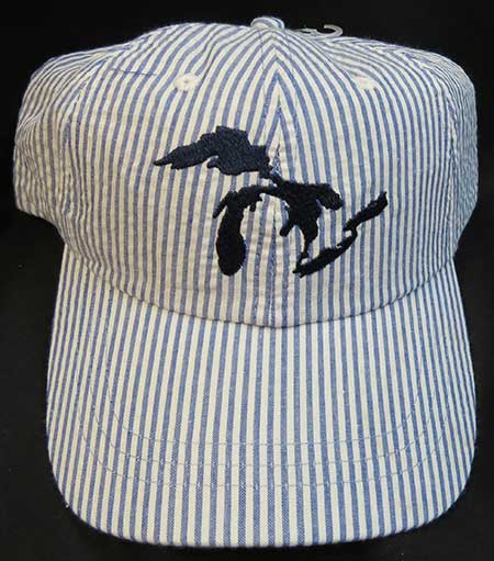 Whiskers and Hat with Blue Oval Logo - Da Yoopers Catalog Page E Hats