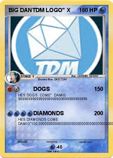 DanTDM Logo - Pokémon BIG DANTDM LOGO X Pokemon Card