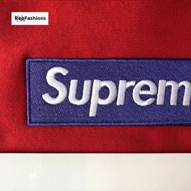 Purple and Red Logo - Best Fake Supreme Box Logo Hoodie 17FW Supreme Replica