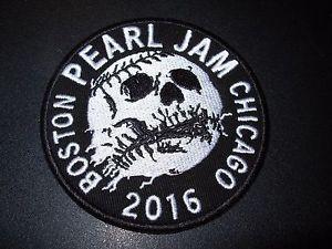 Pearl Jam Skull Logo - PEARL JAM Skull Embroidered Iron On Patch WRIGLEY FIELD CHICAGO