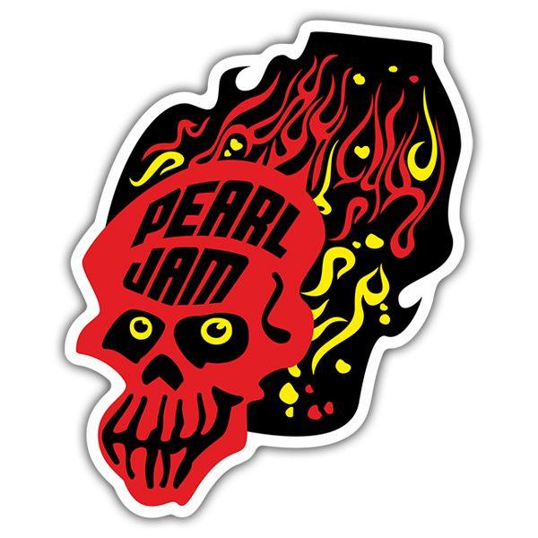 Pearl Jam Skull Logo - Sticker Pearl Jam Skull