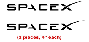SpaceX Letters Logo - SpaceX logo Die cut Vinyl Decal Falcon Car Window Sticker space