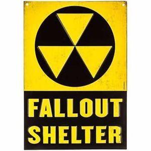 Bomb Shelter Logo - CIVIL DEFENSE ATOMIC BOMB FALLOUT SHELTER SIGNS MILITARY New! | eBay