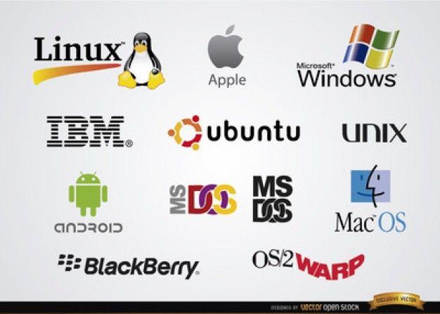 Operating System Logo - Operating system logos collection Vector | Free Download