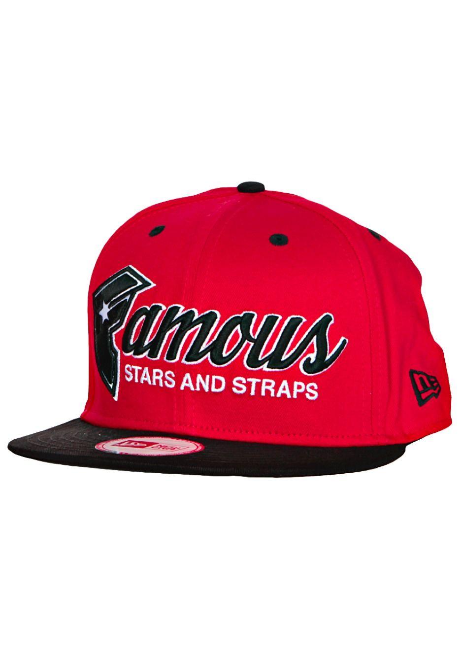 Red and Blqck Famous Logo - Famous Stars And Straps Break New Era Red Black Snapback