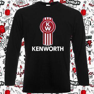 Red and Blqck Famous Logo - New Kenworth Trucks Famous Logo Mens Long Sleeve Black T-Shirt Size ...