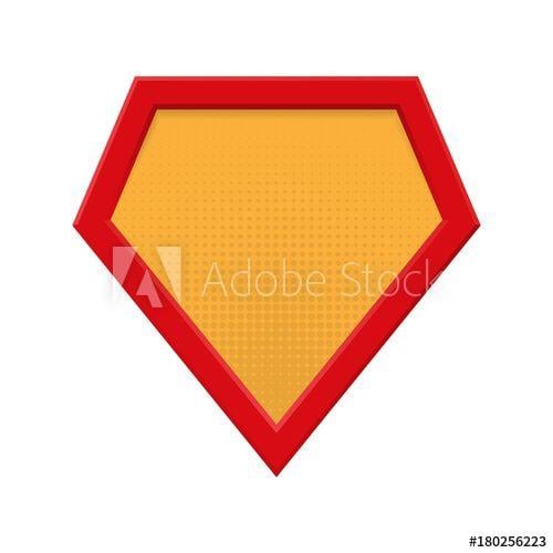 Blank Superhero Logo - Blank Superhero Badge. Superhero logo template. isolated on white