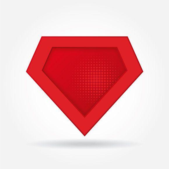 Blank Superhero Logo - Superhero logo template. Flat vector ~ Illustrations ~ Creative Market