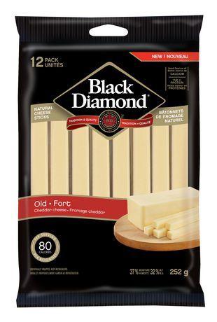 Black Diamond Cheese Logo - Black Diamond Natural Old Cheese Sticks | Walmart Canada