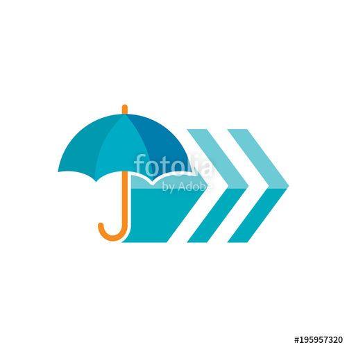 Icon of a Umbrella Logo - Umbrella Arrow Logo Icon Design Stock Image And Royalty Free Vector