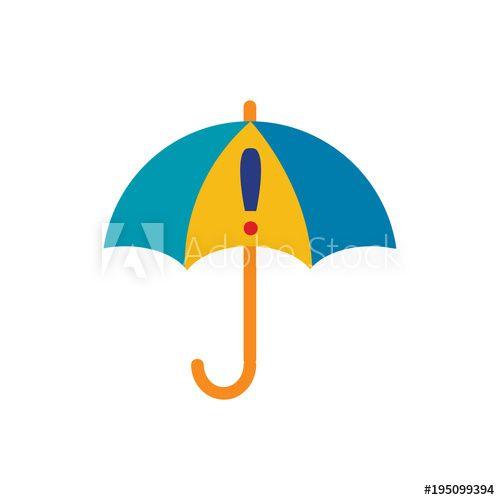Icon of a Umbrella Logo - Warning Umbrella Logo Icon Design - Buy this stock vector and ...