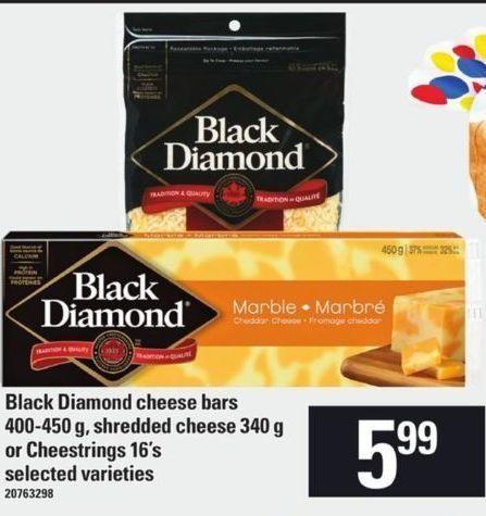 Black Diamond Cheese Logo - Valu Mart: Black Diamond Cheese Bars Shredded Cheese Or Cheestrings