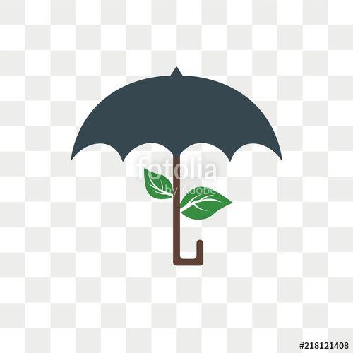 Icon of a Umbrella Logo - Umbrella vector icon isolated on transparent background, Umbrella