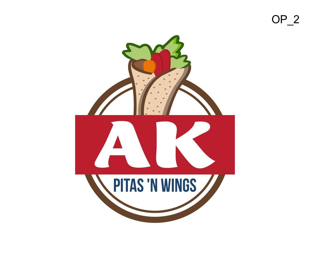 White Red Restaurant Logo - Bold, Modern, Fast Food Restaurant Logo Design for AK Pitas 'N Wings