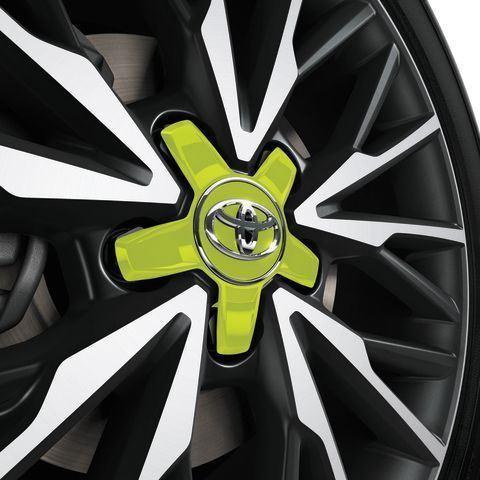 Lime Green C Logo - Genuine Toyota C Hr Centre Caps X 4 Lime Green Pw458 10005