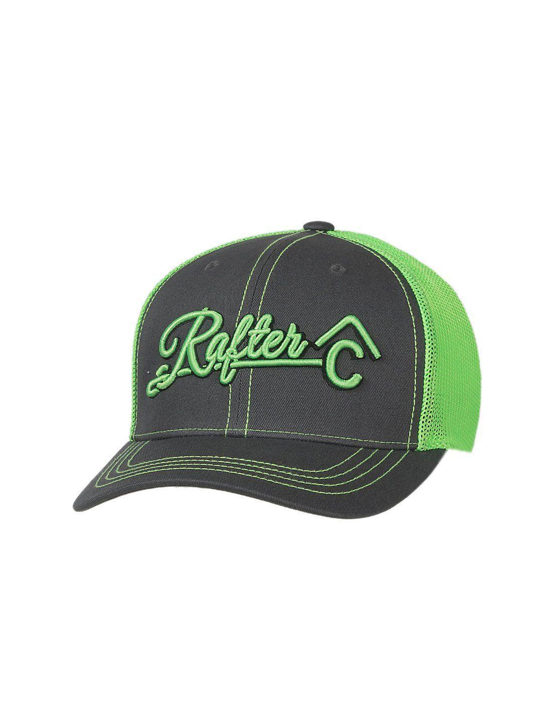 Lime Green C Logo - Rafter C Charcoal with Lime 3D Logo & Mesh Trucker Cap MF1547226 ...