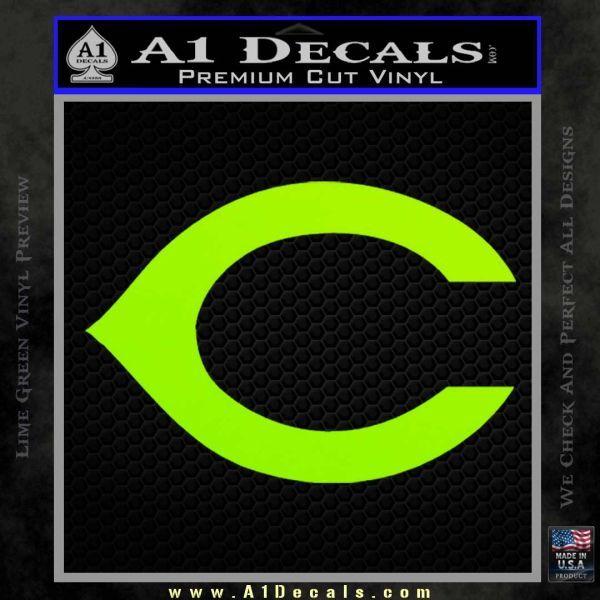 Lime Green C Logo - Cincinnati Reds Decal Sticker C A1 Decals