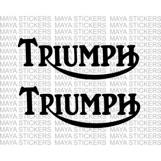 Old Triumph Logo - Triumph motorcycles old logo stickers / decals of 2 stickers