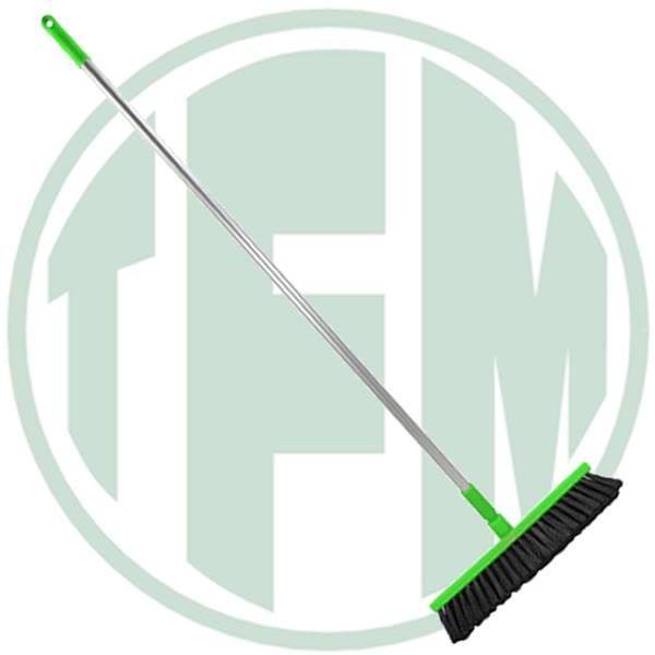 Lime Green C Logo - Stable & Yard Broom C W Aluminium Pole Lime Green Farm