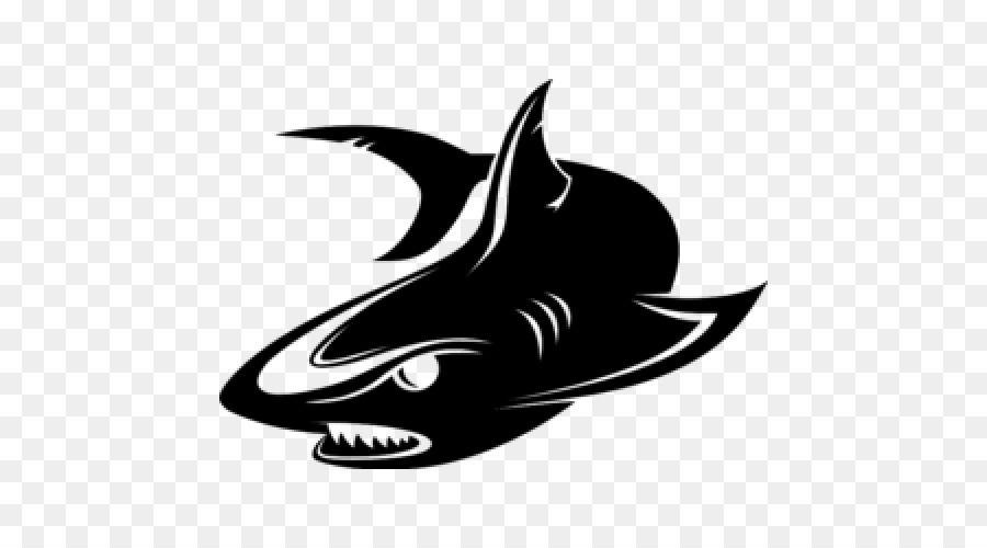 White Shark Logo - Great white shark Logo Sticker - shark png download - 500*500 - Free ...
