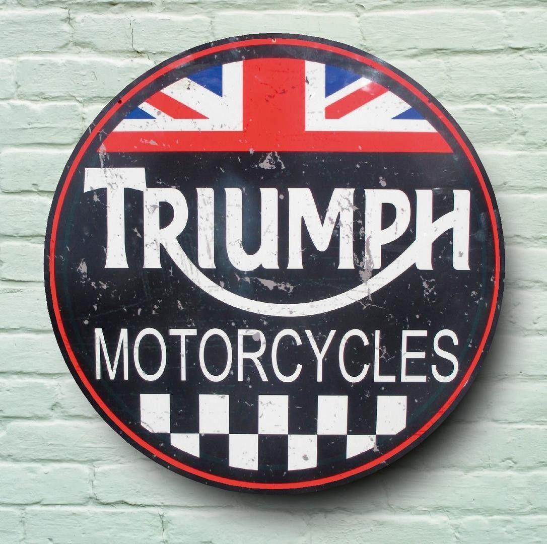 Old Triumph Logo - TRIUMPH LOGO 2FT LARGE GARAGE SIGN RETRO OLD LOOK VINTAGE STYLE ...