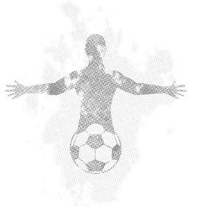Football Player Logo - Football Player Grunge Design Logo Vector (.AI) Free Download