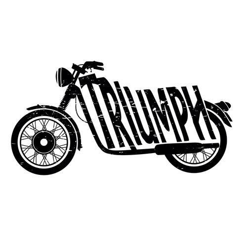 Old Triumph Logo - triumph! Ohhh my dream bike! Would love this matted with a old black ...