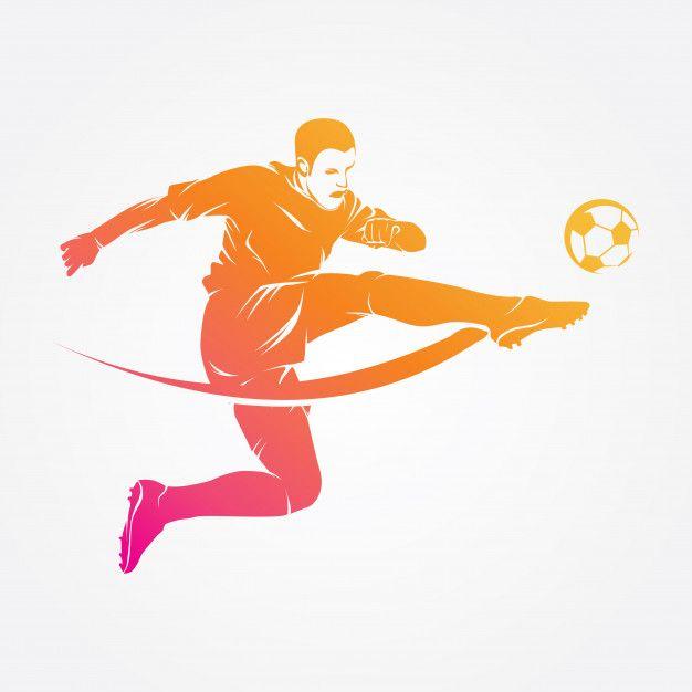 Football Player Logo - Soccer player logo vector silhouette Vector