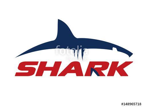 White Shark Logo - Great white shark logo sign vector illustration isolated on white
