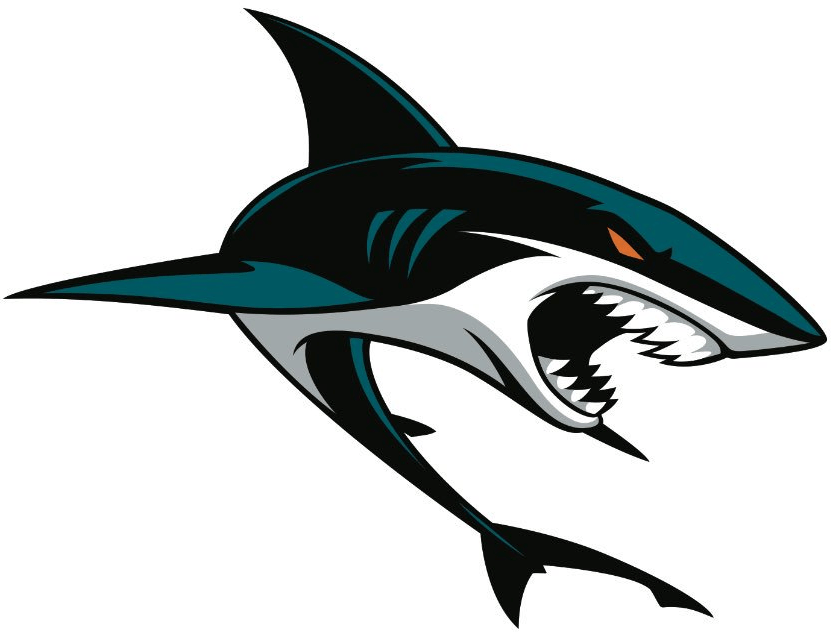 Orange Shark Logo - San Jose Sharks Secondary Logo (2017) - A full bodied shark colored ...