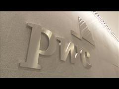 PricewaterhouseCoopers Logo - PwC press room: PricewaterhouseCoopers logo in an office, New York