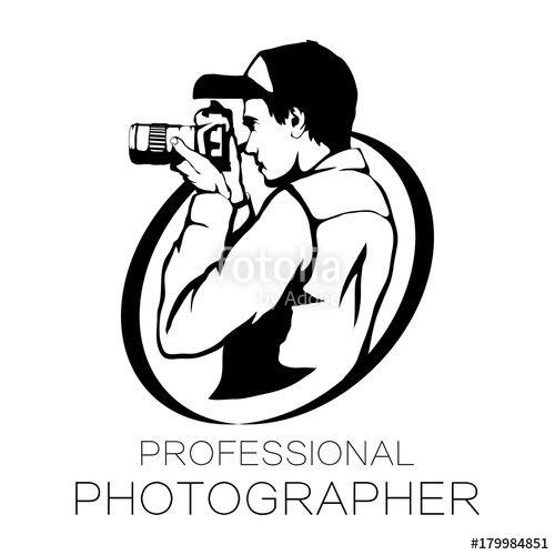 Camera Photography Logo - Photographer with camera icon.Photographer logo