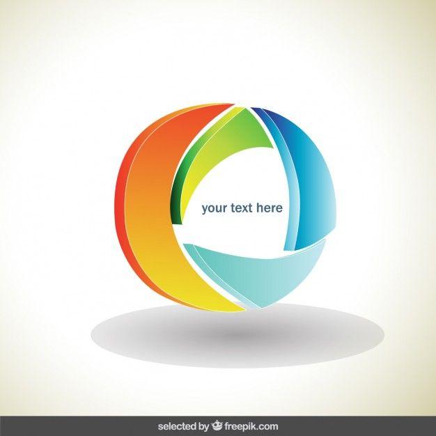Colorful Circle Logo - Circle colorful 3D logo Vector