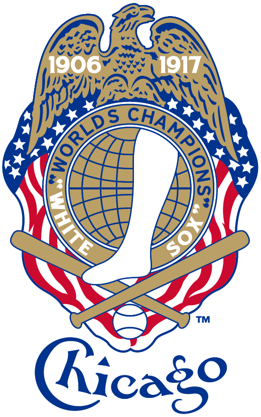 Gold Blue Globe Logo - Chicago White Sox Primary Logo (1918) white sock inside a gold