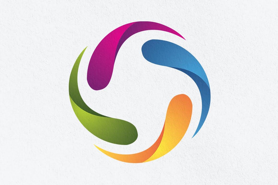 Colorful Circle Logo - illustrator tutorial - how to create a 3D Logo Design With Gradient ...