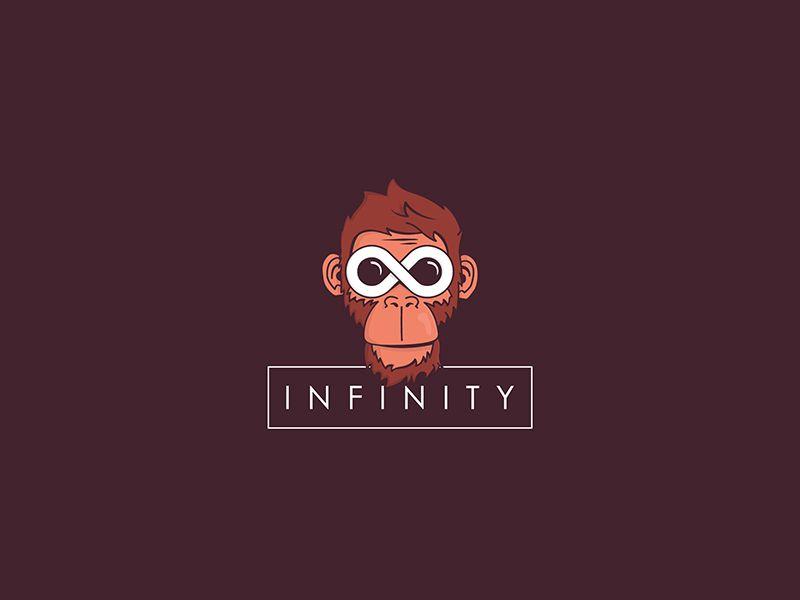 A Maroon Cartoon Logo - Infinity. Logo