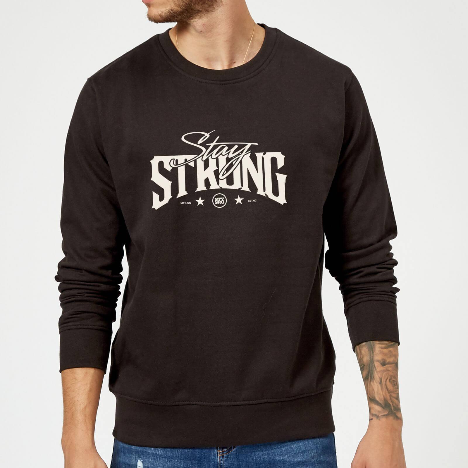 Clothing Mfg Logo - Stay Strong Logo Sweatshirt - Black Clothing | Zavvi