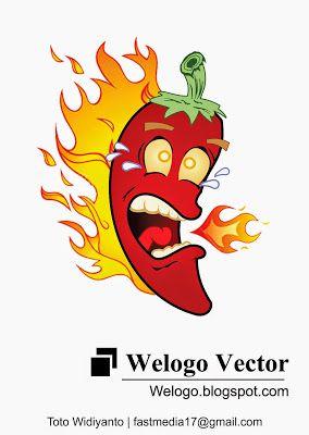 Chile Pepper Logo - Flaming Hot Chili Pepper Cartoon cdr vector