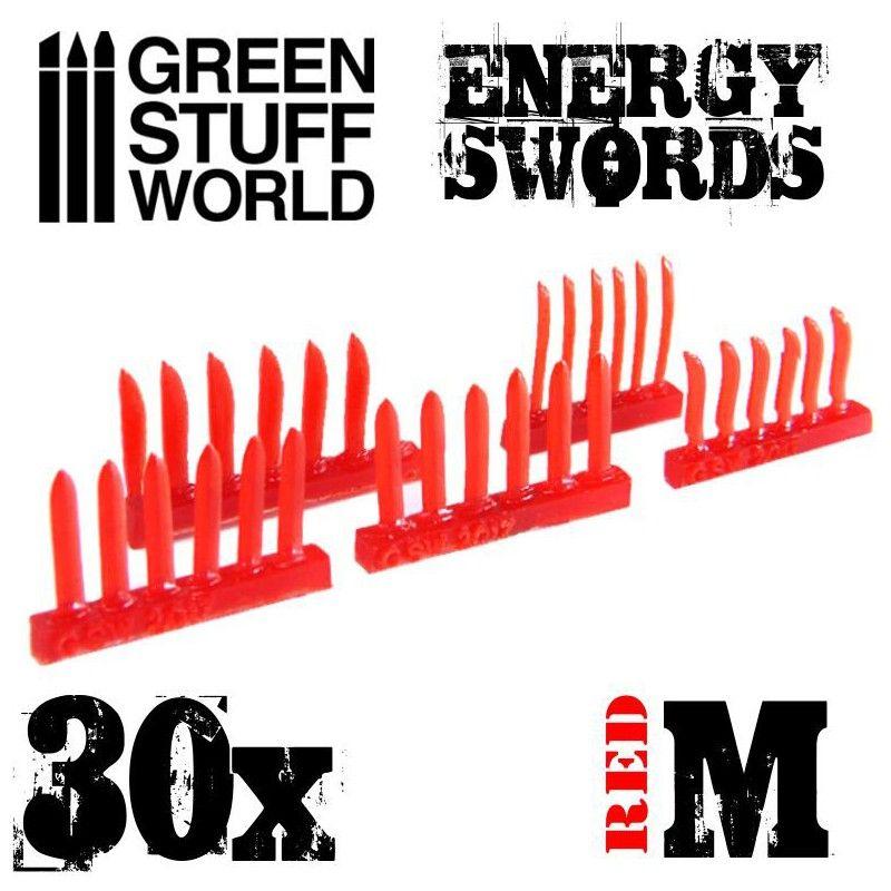 Red Energy Sword Logo - Green Translucent Resin Energy Sword