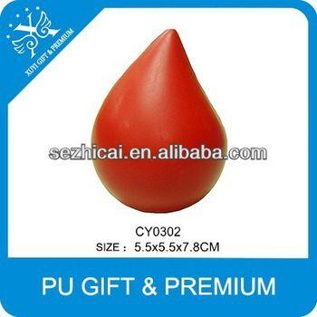 Blood Drop Logo - Promotional Pu Foam Blood Drop Logo Stress Ball - Buy Blood Drop ...