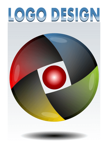 Red and Green Round Logo - Vector image of red, yellow, green and blue round logo idea | Public ...