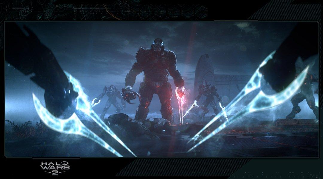 Red Energy Sword Logo - Halo Wars 2 Releases Achievement List and Confirms No Map Editor
