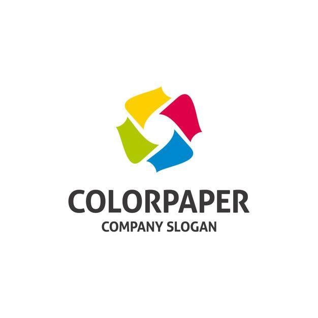 Paper Company Logo - Color paper print logo Vector